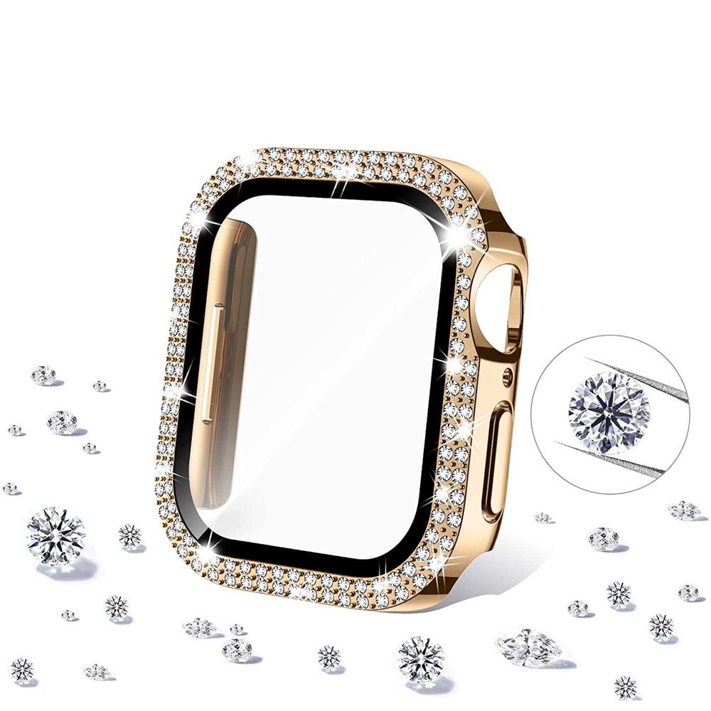 2in1 Case + Tempered Glass for Apple Watch 4/5/6/SE 40mm, Gold