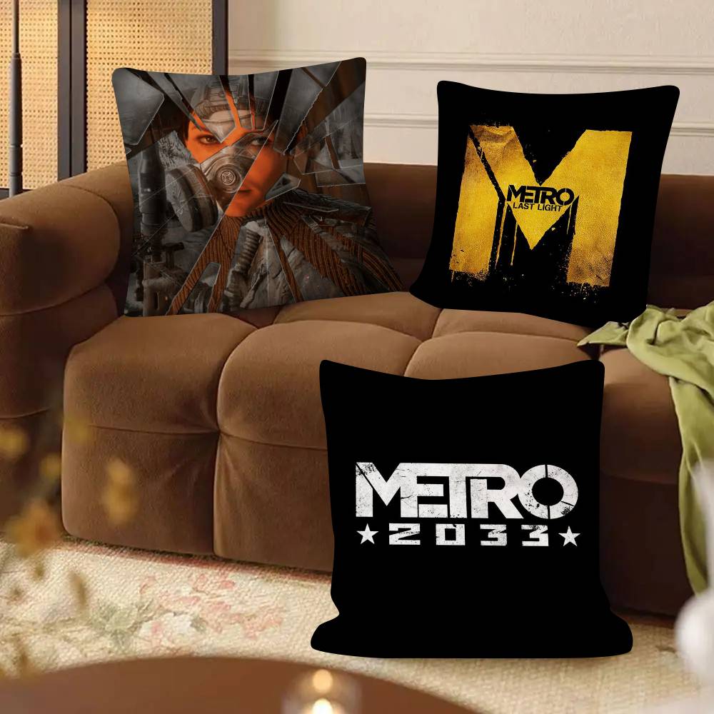 1Pc M-Metro 2033 Anime Pillow Case Fashion Square Pillowcase Bedroom Sofa Room Ins Decoration Leisure