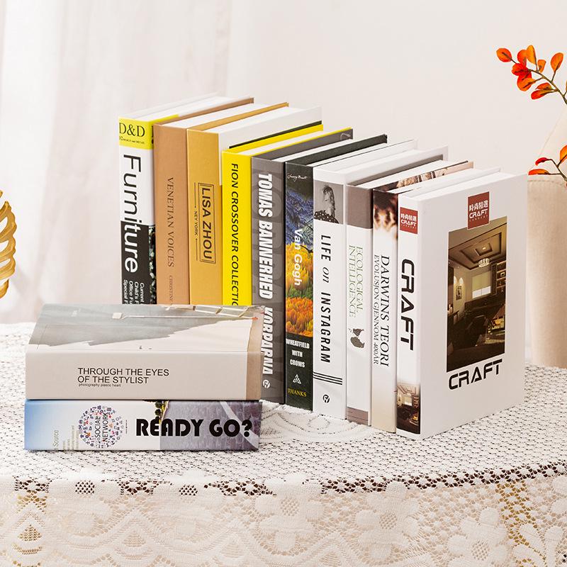Luxury Decorative Fake Books: English Book Models for Photography and Home Decor