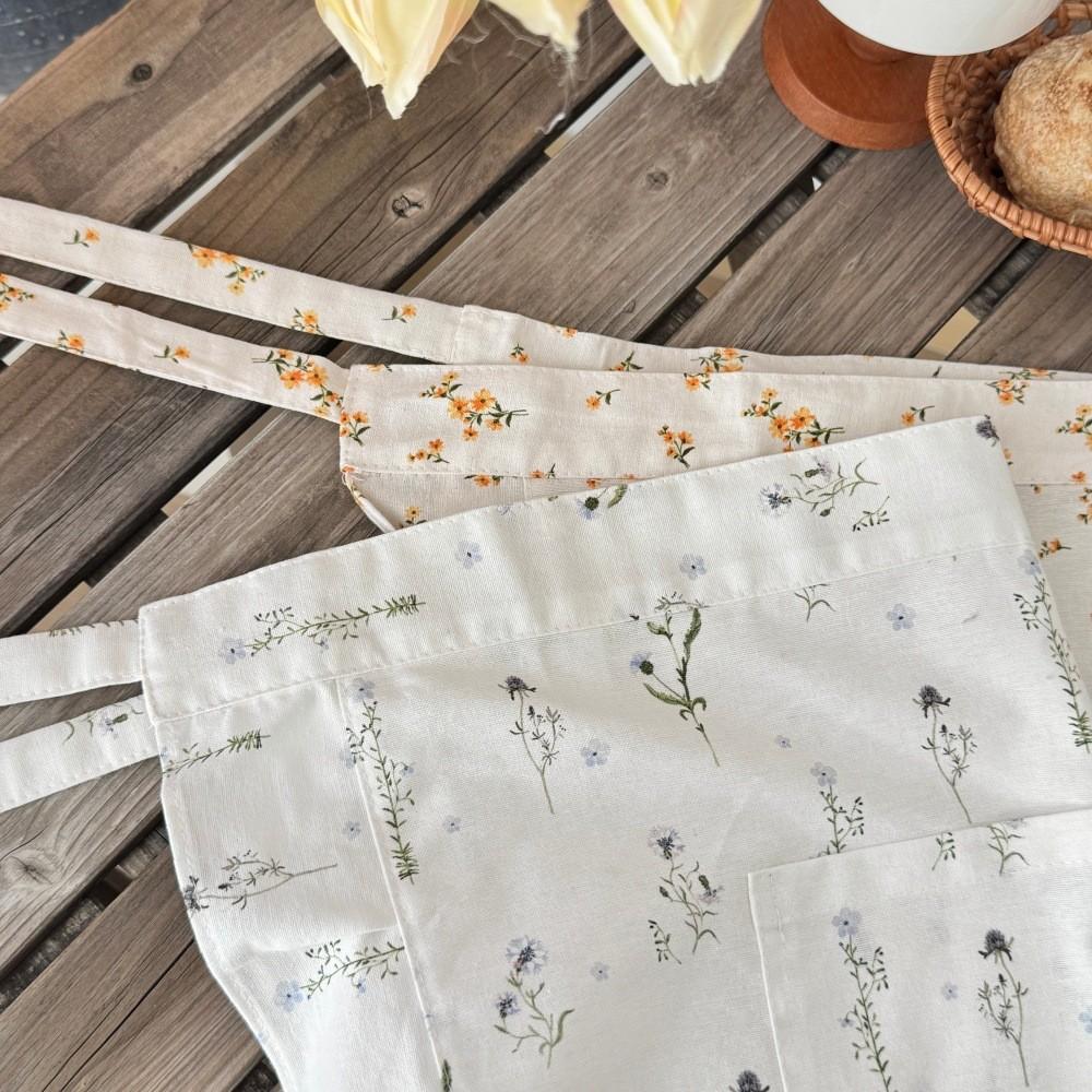 Cotton Floral Border Apron For Home Cooking And Caf Use