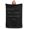 Flannel Throw Blanket Mr Robot Hello Friend Fsociety Warm Plush Blankets Soft  Bedspread for Bed Living Room Home Picnic Couch