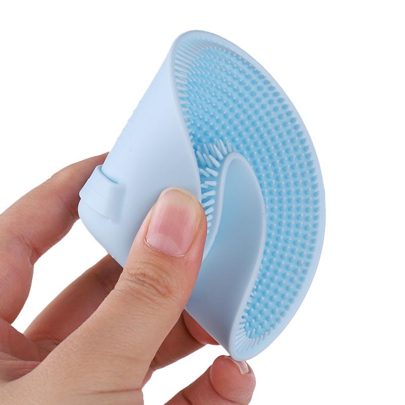 Silicone Shower Brush 3-finger Non-slip Massage Brush Cleansing Scrubber Gentle Exfoliating Glove