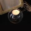 Round Glass Candle Holder Transparent Candlestick European Style Glass Wax Holder Wedding Dinner Table Decor Party Supply