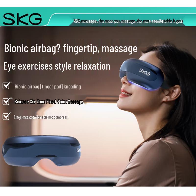 

SKG Eye Massager with Heat, Music, and Airbag Compression