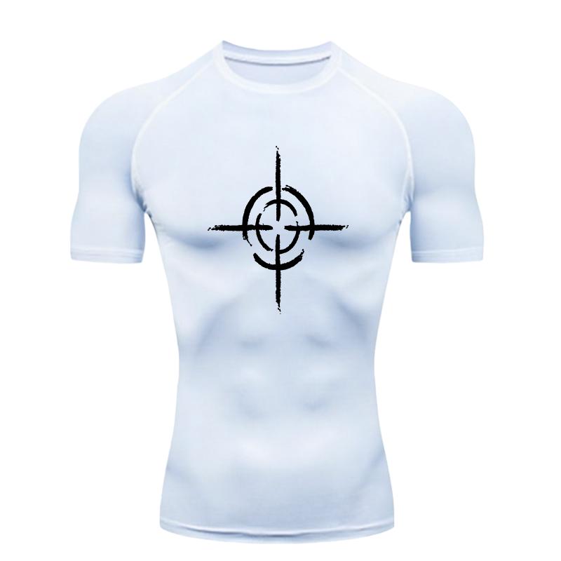 

Men s Sport T-shirt Training Fitness Compression Workout Athletic Tee Gym Stretch Absorbing Breathable Sweat Absorbing Tight Fit S