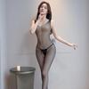 Crotchless Fishnet Bodysuit: Black, Transparent, Tempting Bedroom Wear