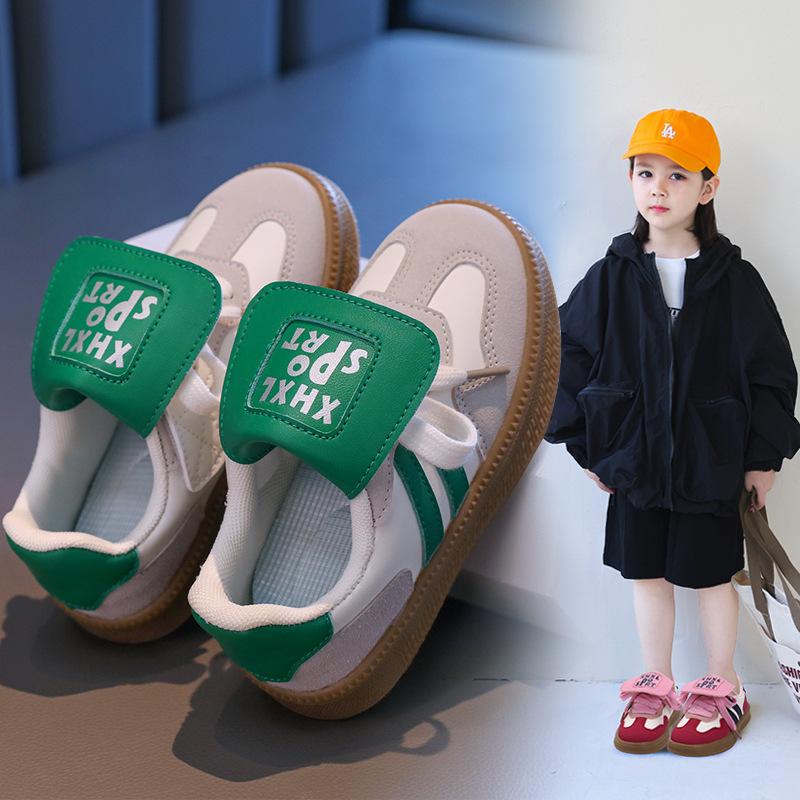 Fashion Children's Shoes Children's Sneakers 3-18 Years Old Green Soft Boys Girls Board Shoes Four Seasons Pink Kids De Training Shoes