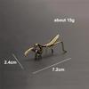 New Brass Mantis Statue Miniature Pure Copper Office Decor Retro Pure Copper Figurines High Quality Vintage Brass Figurine