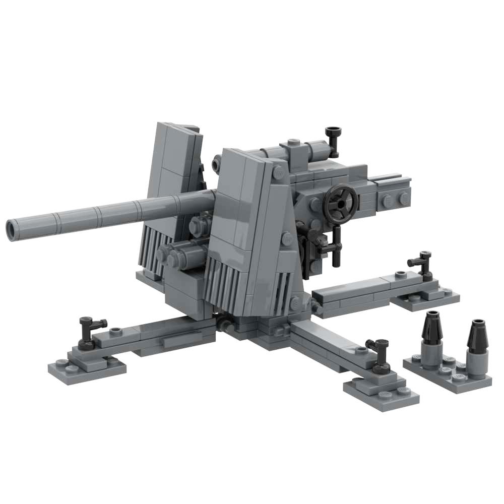 Stavebnice M777 Houfnice Flak 36 pak40 M102 M198 Bofors 40mm Protiletadlové Protitankové Dělo Dělostřelectvo Bitevní Lodi Vojenská Stavebnice