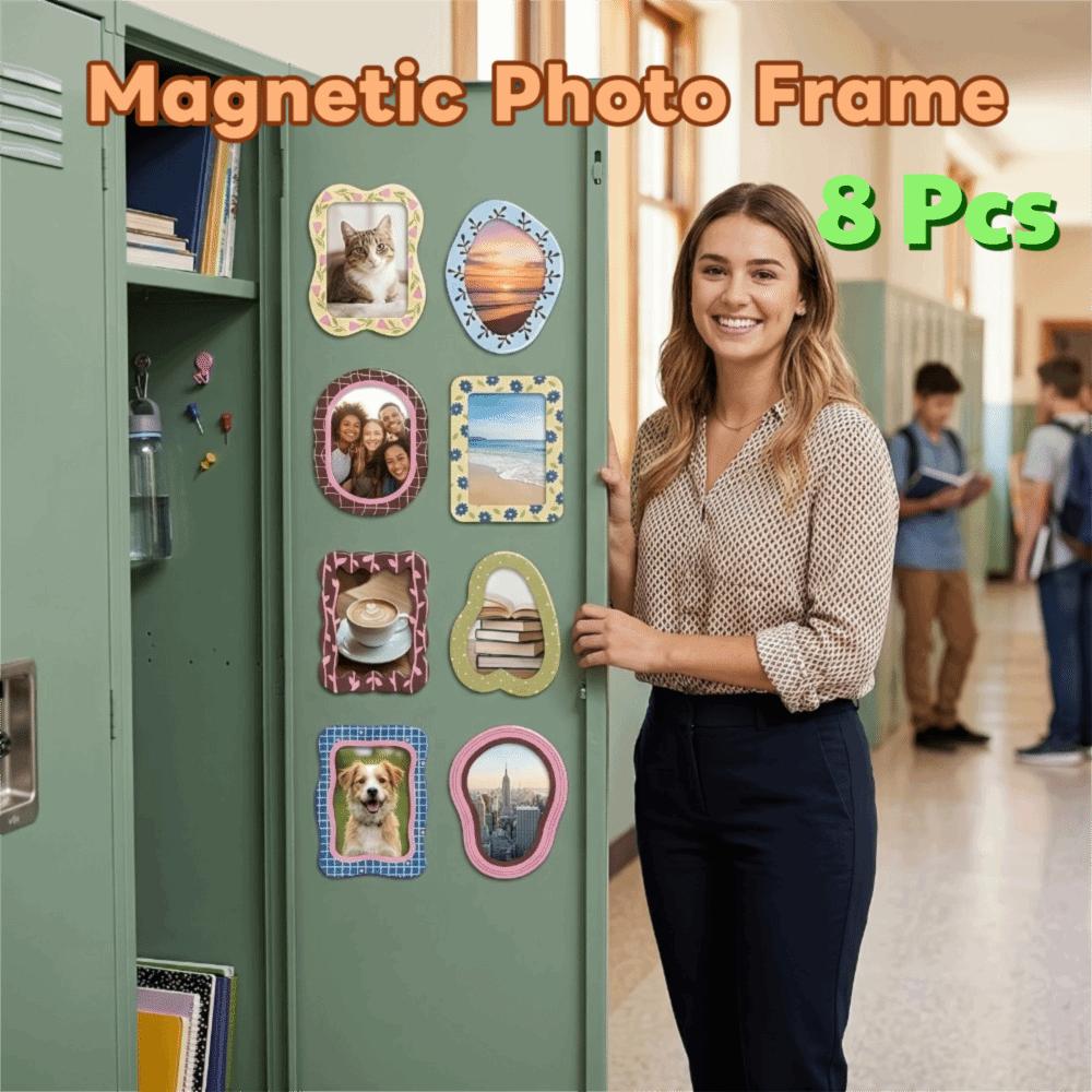 8PCS Removable Cabinet Picture Frame Vintage Picture Display Frame School Lockers
