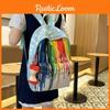 Colored Graffiti Creative Student Backpack With Plush Pendant Casual For