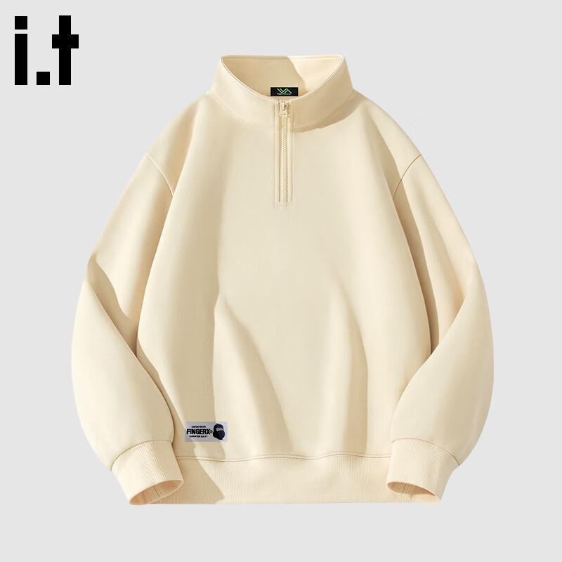 Fingercroxxit Men's Casual Half-Zip Stand-Collar Sweatshirt