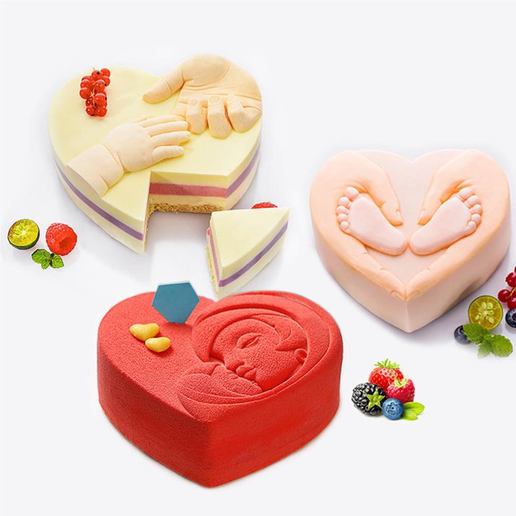 Silikon Herzform Mousse Kuchen Fondant Form Sugarcraft Formen Kekse Backwerkzeug Backform Zuhause Küche Bäckerei