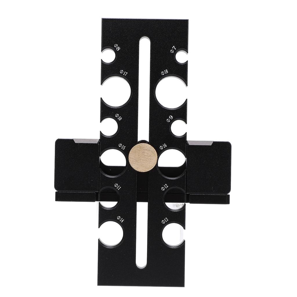 Dübelherstellungs-Vorrichtungssatz Holz 12 Löcher Einstellbare Schneidplatte Aluminiumlegierung Bohrmaschine Fräsen Runde Stange Hilfswerkzeug