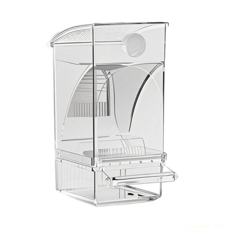 QX2E Detachable Parrots Feeder With Large Capacity Container Anti Spill Design Dispenser For Cockatiels Budgies
