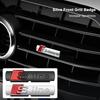 Emblem Grill Front Hood Badge Grille Car Body Sticker Car Goods for B SLine C6 A1 Q7 A6 C7 Q5 B9 B7 Q3 A3 A4 B8 8P 8V B6 A5