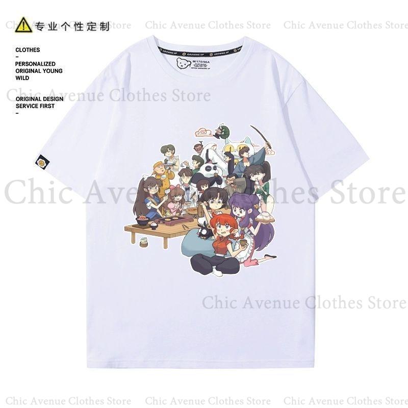 Anime Ranma Series Print Tshirt Short Sleeve Tee Summer Tops Casual Tshirt for Unisex Women Clothes for Unisex Women Daily Tshirt