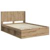 Bed Frame with Storage Space and Headboard Artisan Oak