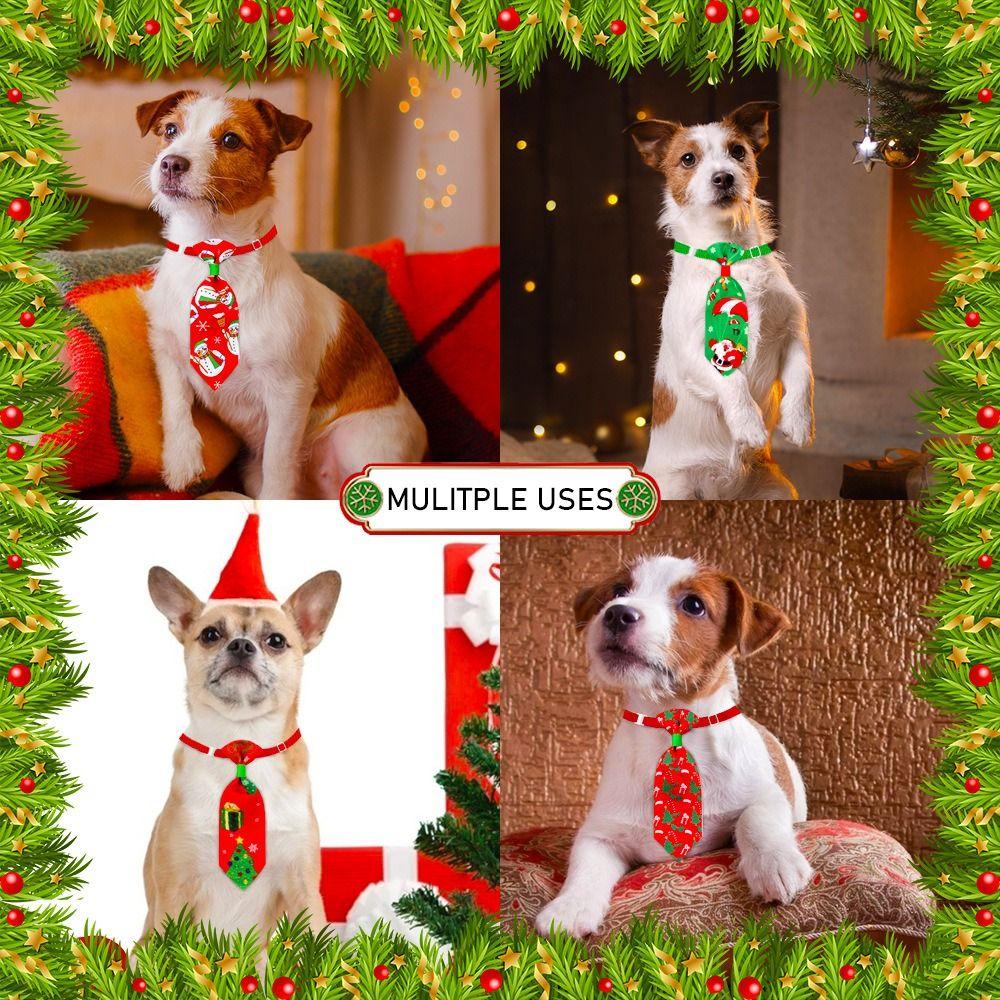 Adjustable Pet Christmas Bow Tie Xmas Tree/Snowman Cat Christmas Collar  Christmas