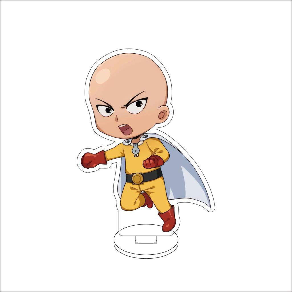 10CM Anime ONE PUNCH MAN Figure Stand Model Saitama/Genos/BLAST/Tatsumaki Cute Desk Decor Standing Sign Gifts