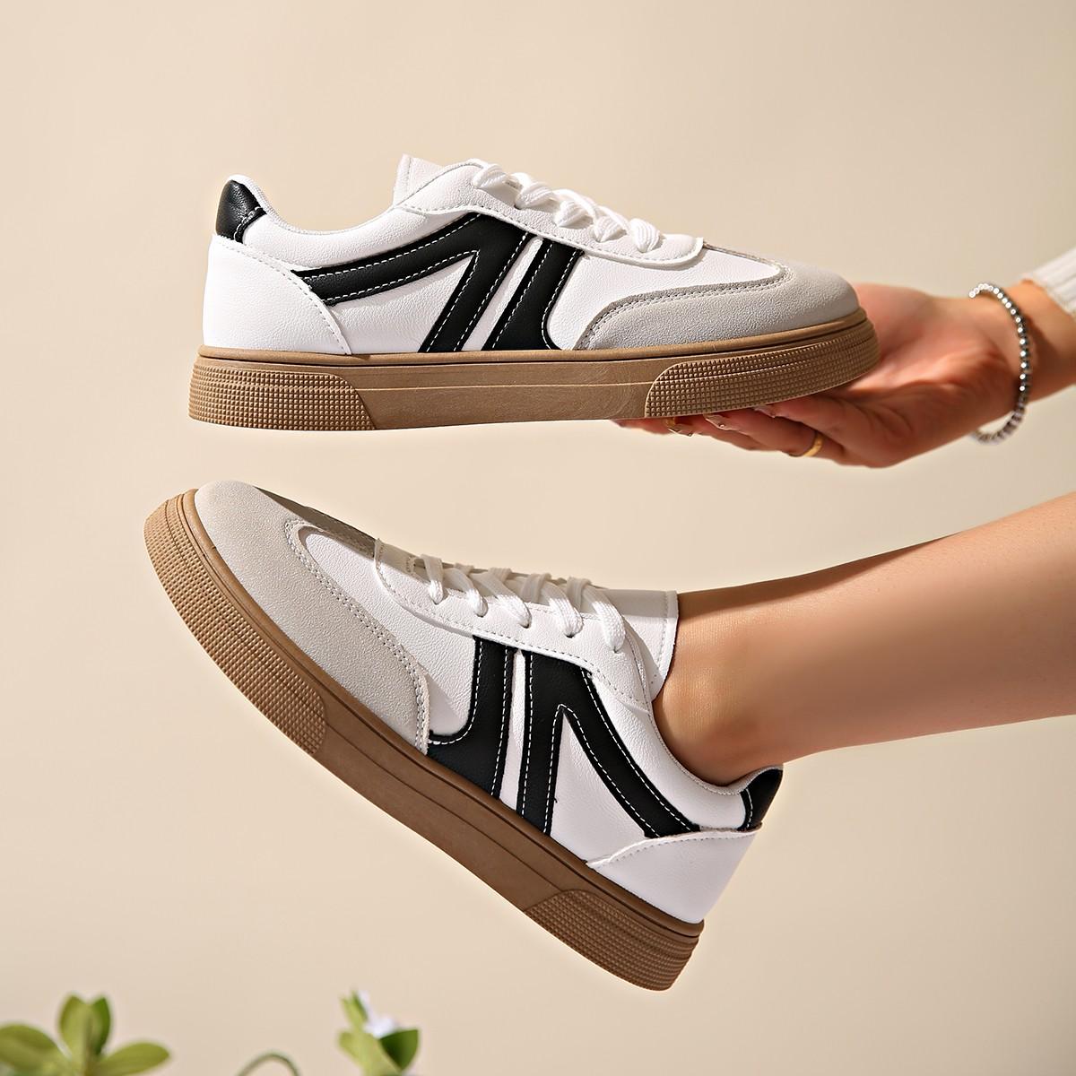 

Fashion Women New Designer Lace Up Baotou Outdoor Shoes Women Casual Fashion Comfort All-match Casual Running Shoes Zapatos De Mujer 36 чёрный