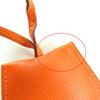 Great HERMES Necklace Margiela-era large clochette with key ring Orange leather Used
