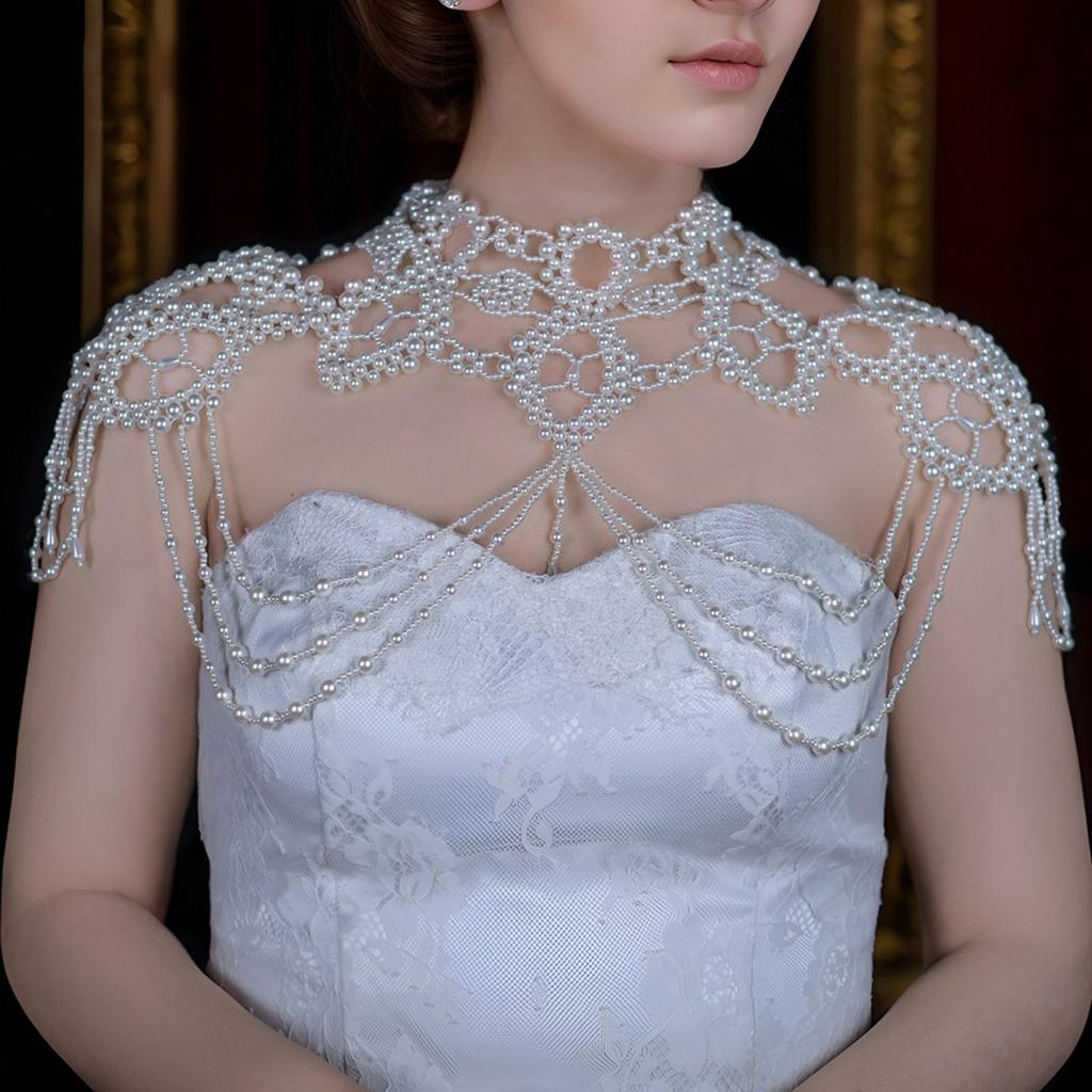 Wearable Shoulder Chain Necklace Mulyi Layer Body Accessory for Evening Parties And Weddings Fashion Women Jewelry