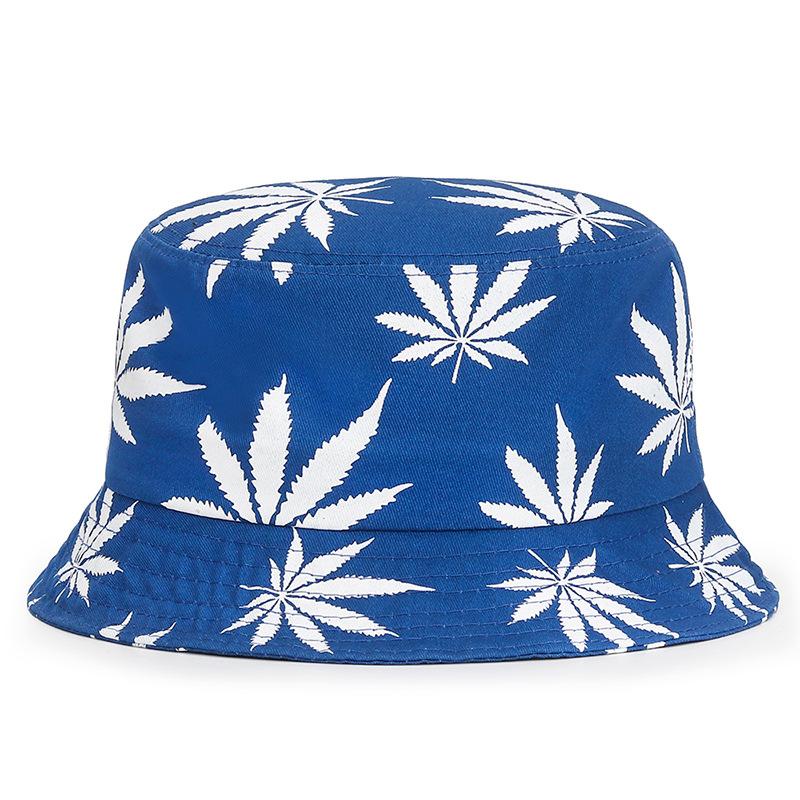 Black Leaf Bucket Hat Summer Coconut Tree Unisex Simple Bob Caps Hip Hop Gorros Men Women Panama Cap Beach Fishing Boonie Sunhat