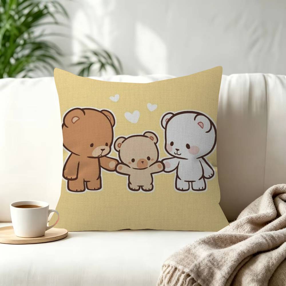 Cartoon MMilk And MMocha Decorative Pillowcase Square Pillowcase Home Office Decorative Cushion Cover