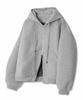 Underoff Oversized Felt Hooded Zip-Up Jumper Grey