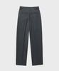 NOIRER Wool One-Tuck Relaxed Slacks (Gray)