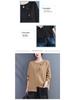 Autumn/Winter 2023 Women's Cotton Loose Fit Round Neck Pullover with Slit Hem, Plus Size Long Sleeve Casual Sweatshirt
