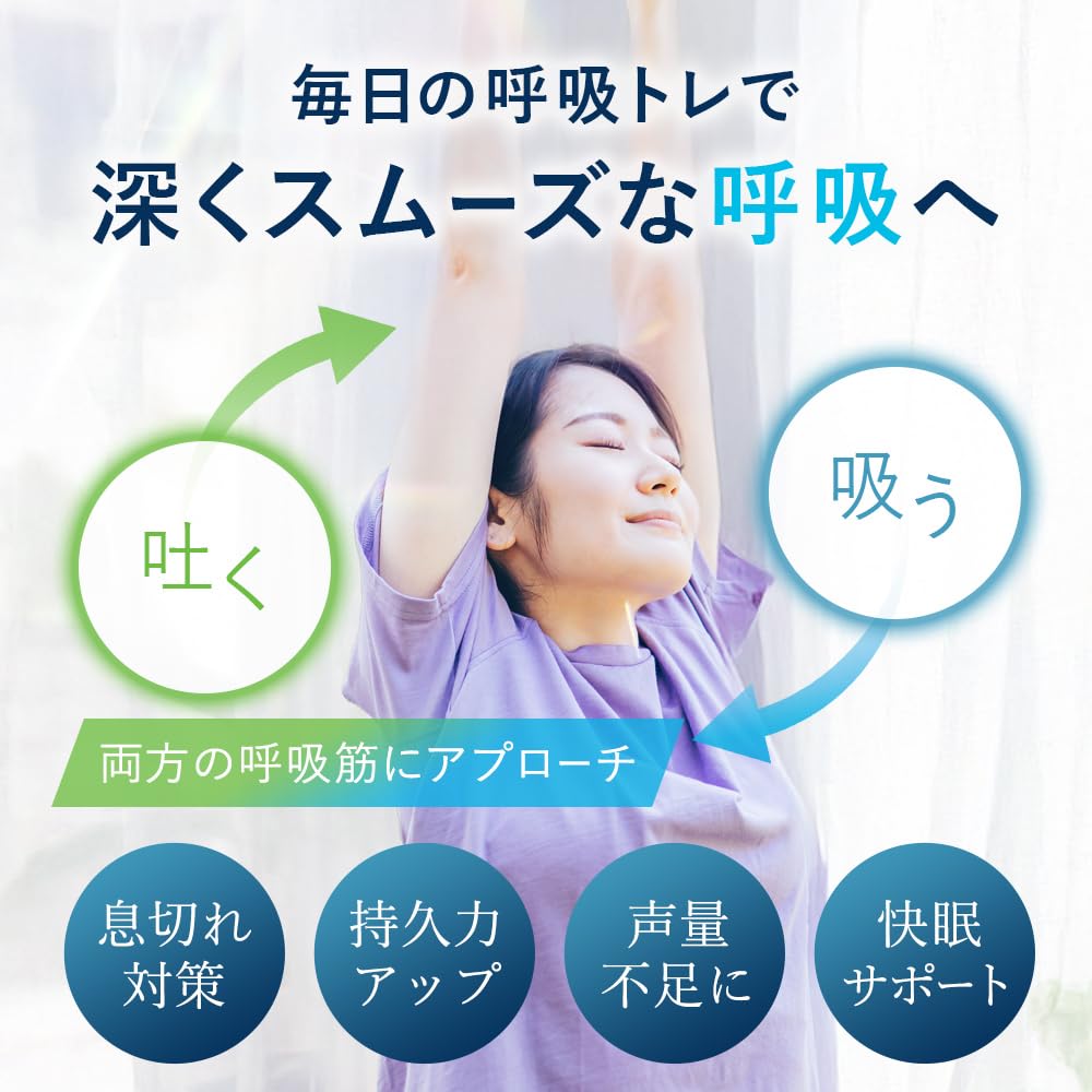 COQLY Respiratory Muscle Training [Doctor Recommended] Lung Capacity Training Device, App Connectivity, Cardiopulmonary Function, Voice Training, Shor