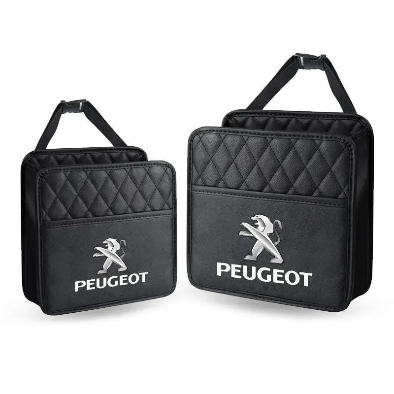 Lederen Auto Styling Organizer Auto Interieur Opbergdoos Sticker Accessoires Voor Peugeot 308 307 206 208 207 3008 508 407 2008