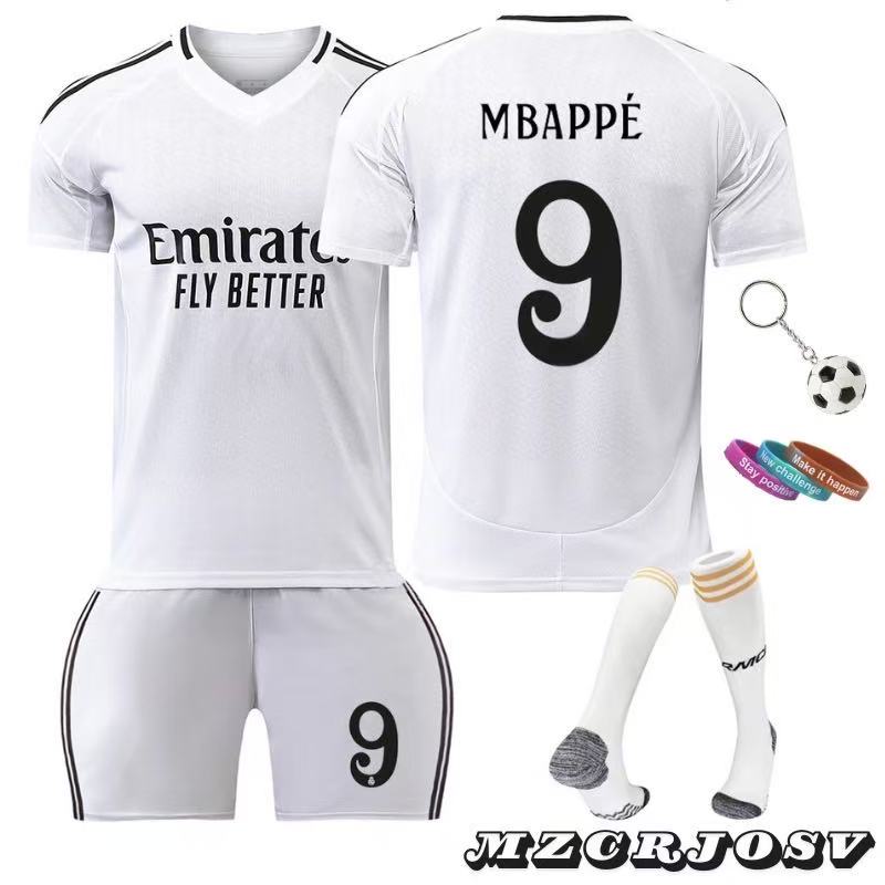 Kids Sport Gear Mbappe No.9 Real Madrid 2024/2025 Season 3 Bracelets Keychain 579454