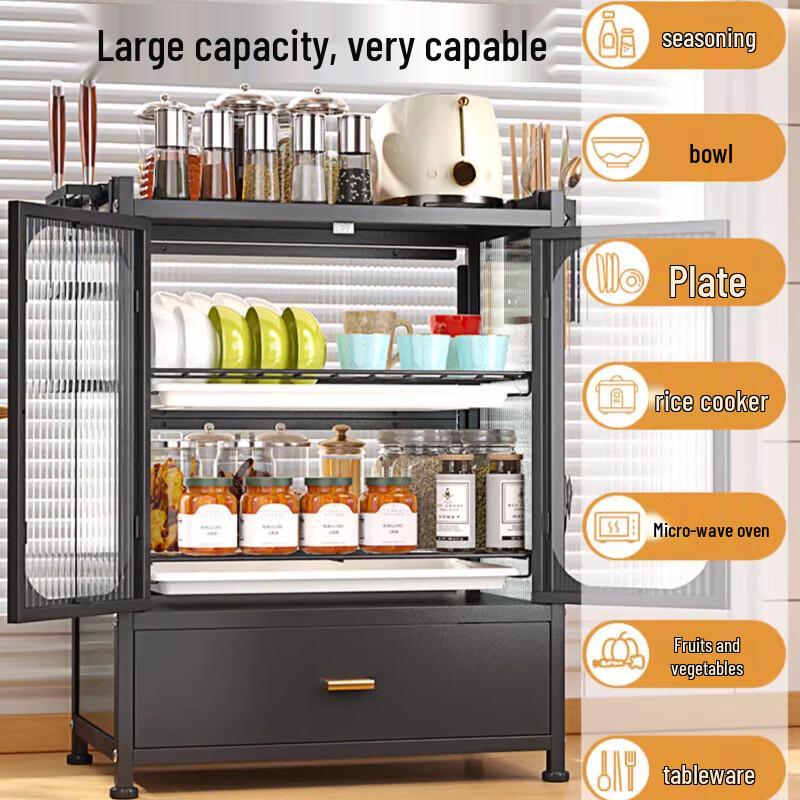 Beifu Deluxe Carbon Steel Dish Drying Rack with Drawer