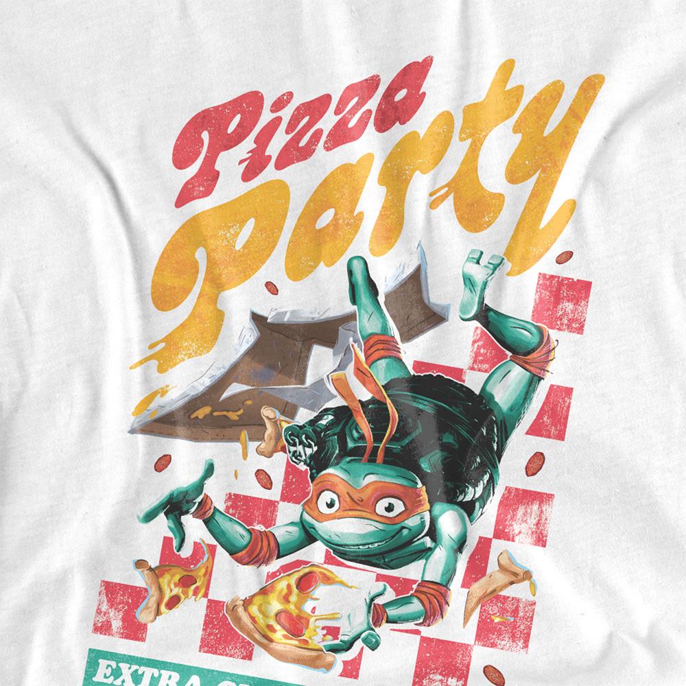 TMNT Unisex Adult Pizza Party Michelangelo T-Shirt