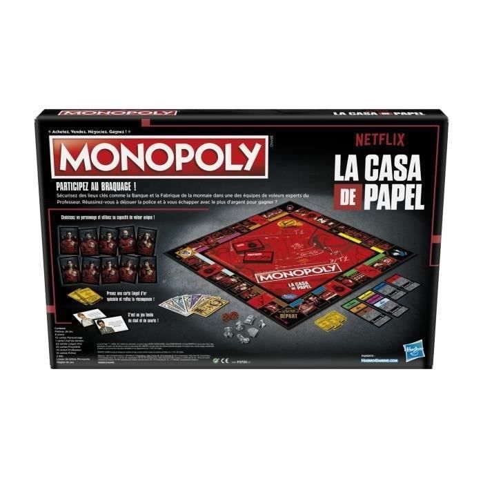 Monopoly - édition la casa de papel de netflix - jeu de plateau pour adolescents et adultes - à partir de 16 ans