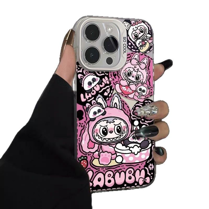 Pink Cloth Cloth Is Suitable for IPhone16Pro Mobile Phone Case Apple 15pro14Plus Cartoon 13prox.