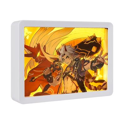 Anime Led Light Box 3D Papierowa lampa rzeźbiarska Anime Paper Cut Shadow Light Box Dekoracyjne światła Lampa do pokoju dziecięcego Dekoracja prezent