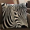Wild Animal Style Decorative Cushion Cover African Zebra Elephant Giraffe Cotton Linen Square Throw Pillowcase Cojines 45X45Cm
