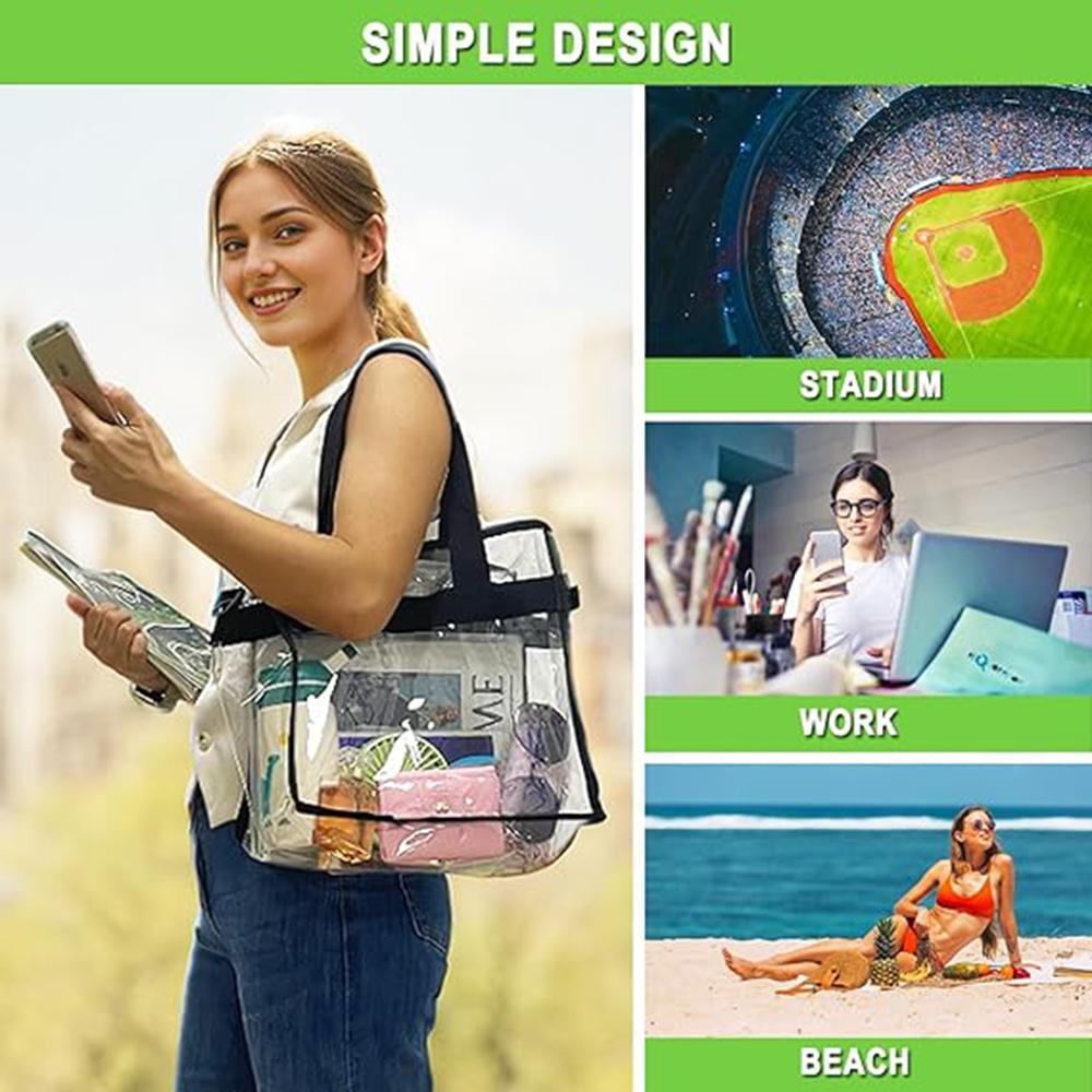 Clear PVC Tote Bag for Women – Large Capacity Waterproof Storage Bag for Gym, Swimming & Travel