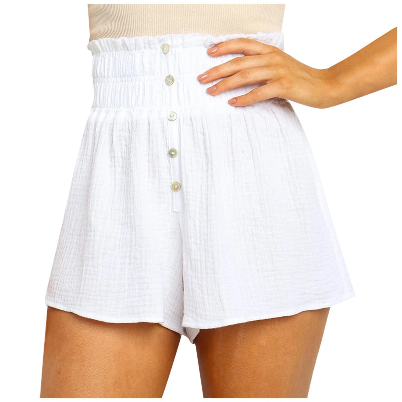 

Женские модные, сексуальные, удобные, свободные, крутые и дышащие однотонные узкие повседневные брюки с высокой талией XL белый