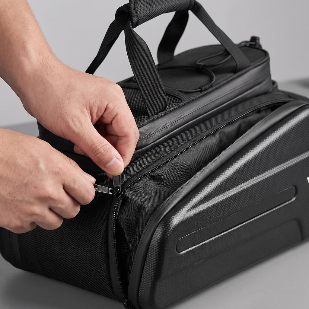 Electric Bike Trunk Bag Structured Easy To Install for Cyclists