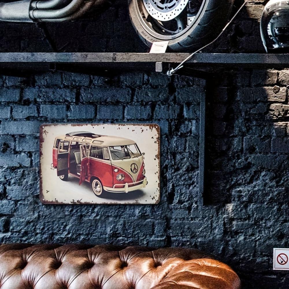 1 Piece Vintage Metal Sign Retro Garage Sign Mens Wall Decor Old Car Shop Poster Oil Gas Station Sign Man Cave Decor