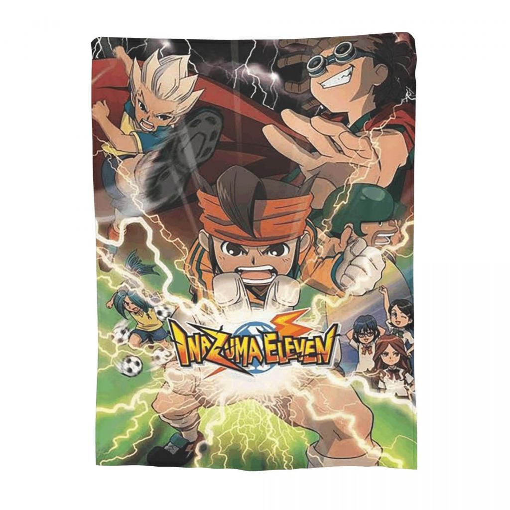 Inazuma Eleven Videojuego Juego Deportivo Mantas Suave Cálida Franela Manta de Tiro Colcha para Cama Sala de Estar Picnic Viaje Sofá