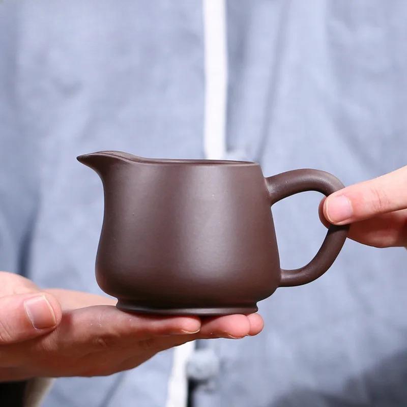 250ml Yixing Zisha Tea Pitcher Pour Tea Sharing Pot Fair Cup Cha Hai Dispenser Justice Cup Fair Mug Chinese Tea Set Accessories
