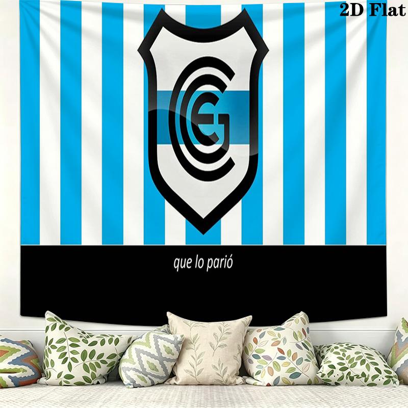 Gimnasia De La Plata Wall Tapestry Aesthetic Wall Hanging Printed Fabric Blanket Decorative Tapestries for Bedroom Living Room Home Decor