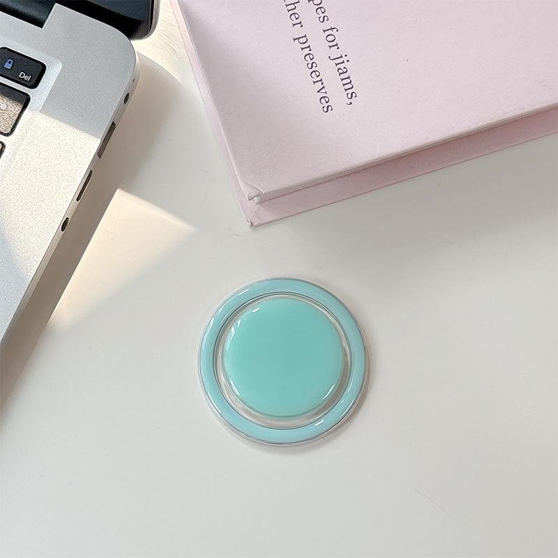Simple Solid Color Magnetic Suction Round Candy Mobile Phone Airbag Bracket Is Suitable For Magsafe Desktop Support Ring Creativity