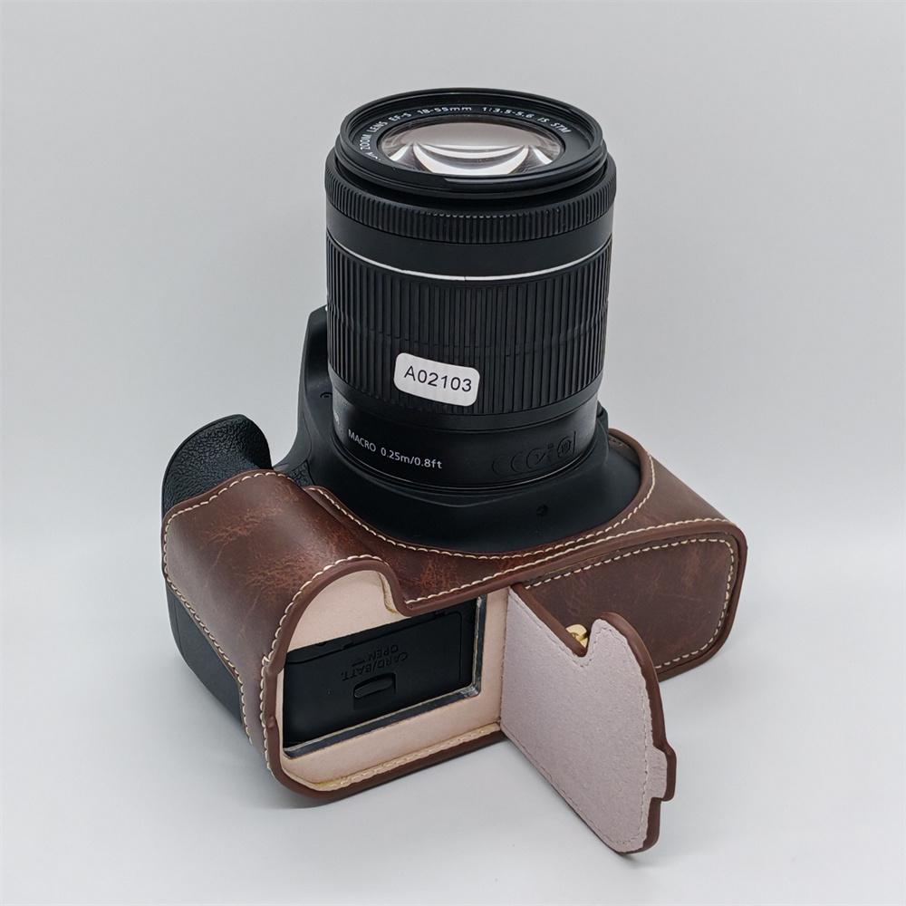 

PU Leather Camera Half Case for Canon EOS 1300D 1500D 1200D 1100D 1000D 500D 550D Bottom Opening Cover